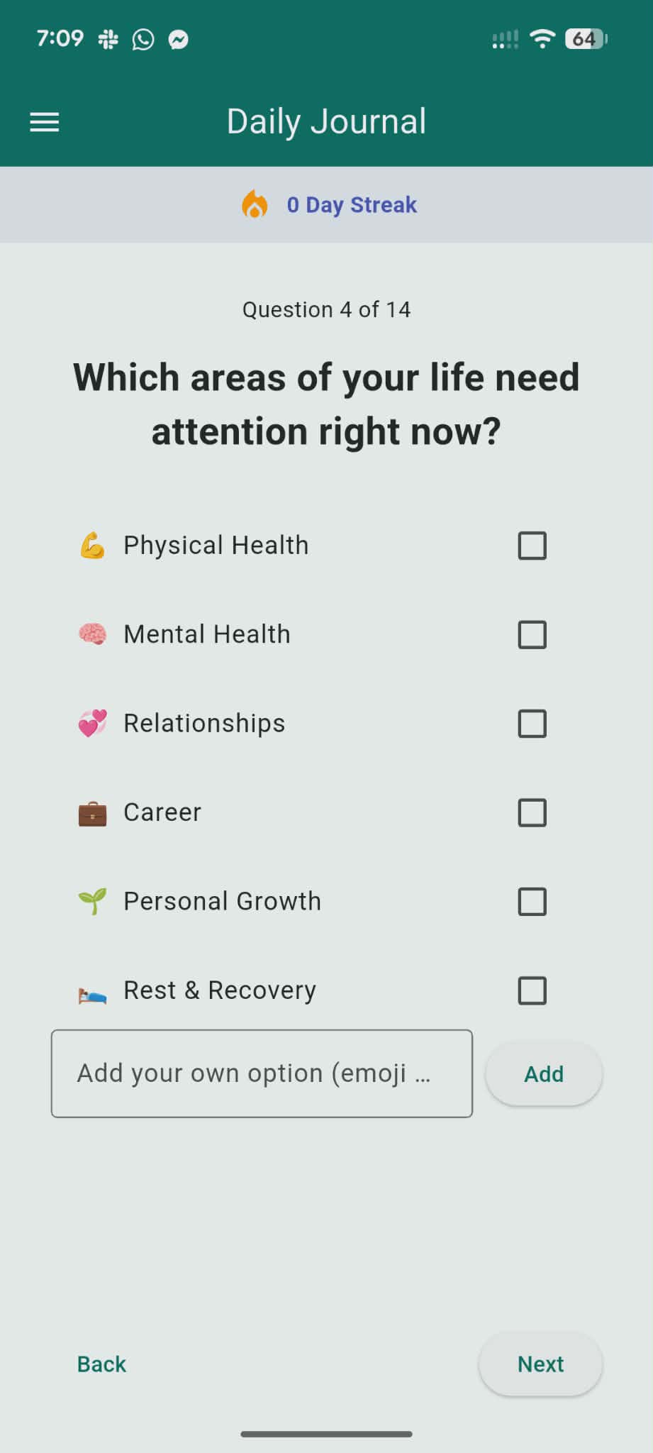 Daily Quill App Interface